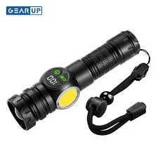 GearUP K60 Rechargeable Flashlight – Dual-Light COB + LED, Powerful & Portable