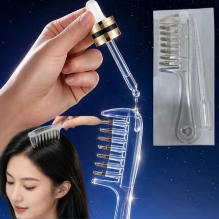 Minoxidil Scalp Liquid Applicator Comb | 2-in-1 Hair Oil Dispenser & Scalp Massage Comb | MNK SHOP