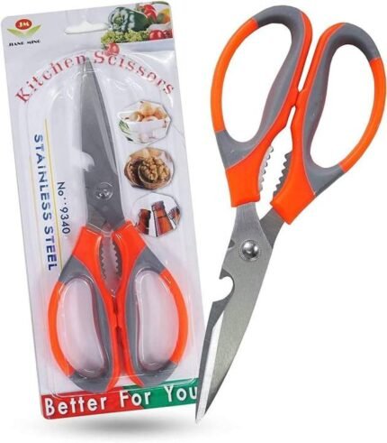 Stainless Steel Kitchen Scissors NO: 9340 | Nutcracker & Bottle Opener | Multi-Purpose Kitchen Shears | MNK SHOP