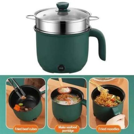 YN Mini Electric Cooking Pot 1.5L-1.8L | Double Layer Rice Cooker with Stainless Steel Steamer | 450W-600W | MNK SHOP