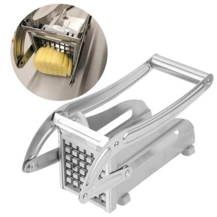 Manual Stainless Steel Potato Chipper | French Fry Cutter | Heavy Duty Potato & Vegetable Slicer | MNK SHOP