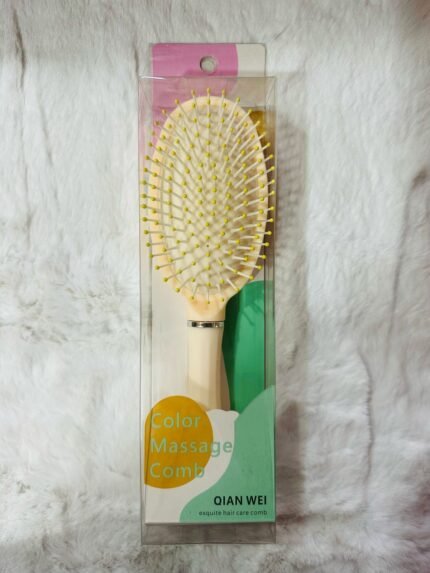 QIANWEI Color Massage Comb | Oval Cushion Detangling Hair Brush with Air Cushion Base | MNK SHOP