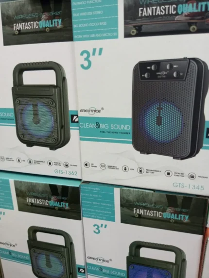 GREATNICE GTS-1362 & GTS-1345 3-Inch Portable Wireless Bluetooth Speaker | 5W Sound, RGB Light, FM Radio, USB & TF Card | MNK SHOP